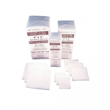 Compresses de gaze en coton RITMED 2''x2'' 4plis non-stérile 